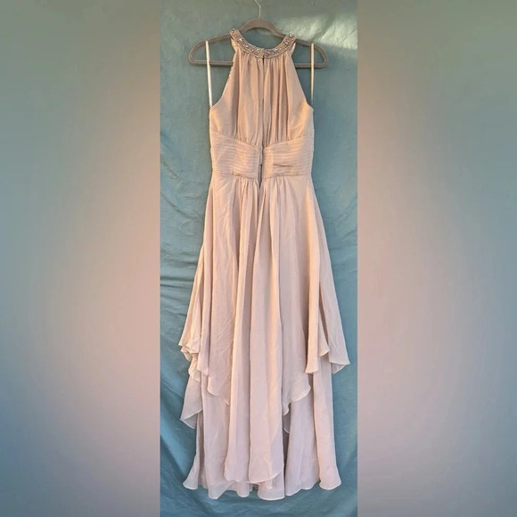 NWT Eliza J Halter Neck Sleeveless Chiffon Gown Dress Size 10 - Picture 8 of 11